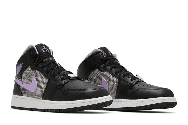 Air Jordan 1 Mid SE GS Houndstooth