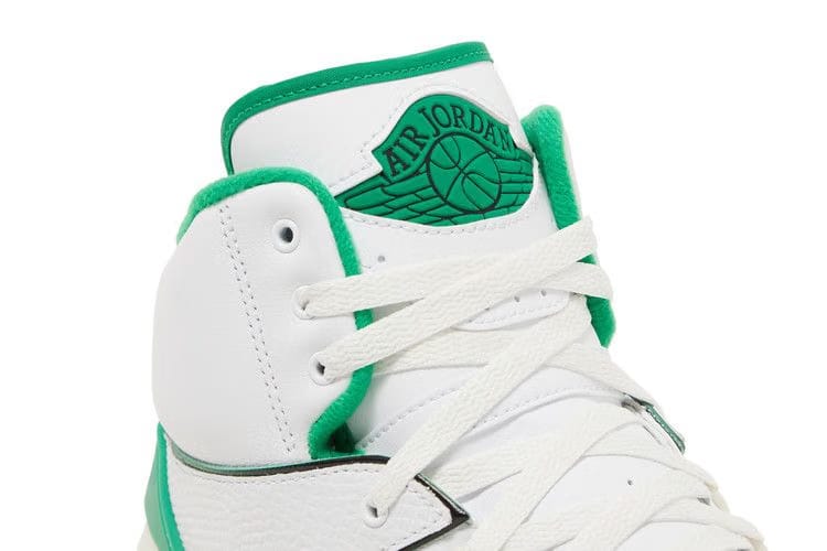 Air Jordan 2 Retro GS WhiteLucky GreenOff WhiteLt Steel Grey