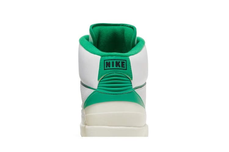 Air Jordan 2 Retro GS WhiteLucky GreenOff WhiteLt Steel Grey