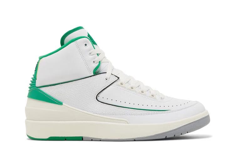 Air Jordan 2 Retro GS WhiteLucky GreenOff WhiteLt Steel Grey