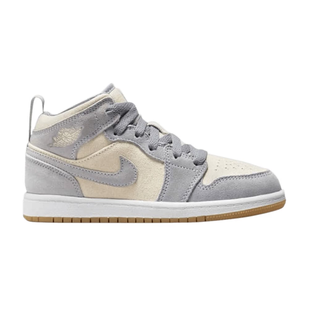 Air Jordan 1 Mid SE PS Coconut Milk Particle Grey