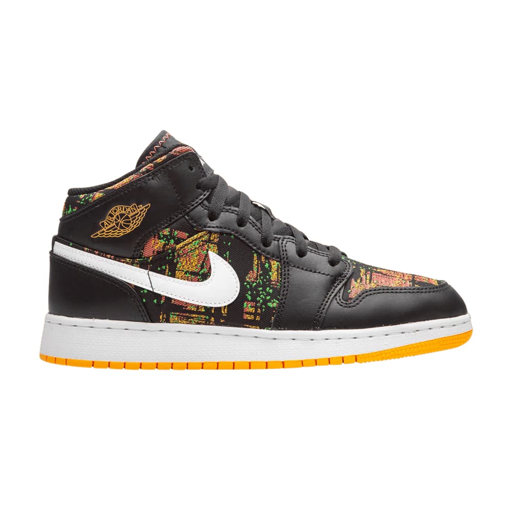 Air Jordan 1 Mid GS Black Laser Orange