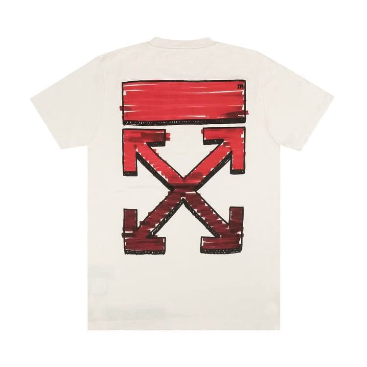 Off-White Marker Slim T-Shirt White/Red
