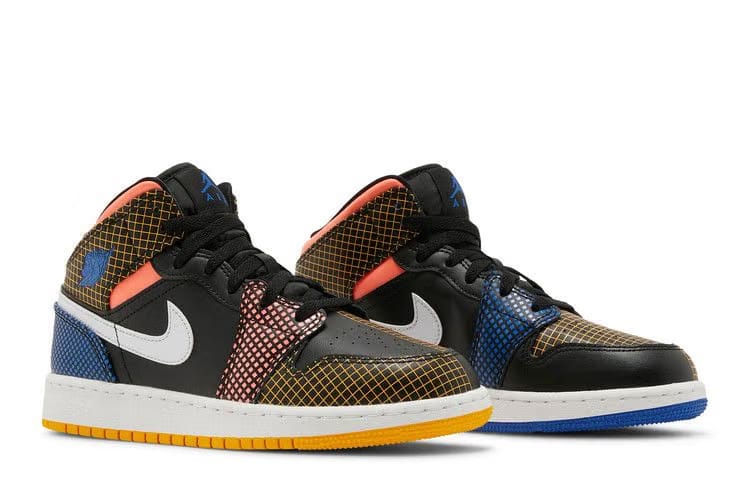 Air Jordan 1 Mid MMD GS Multi Grid
