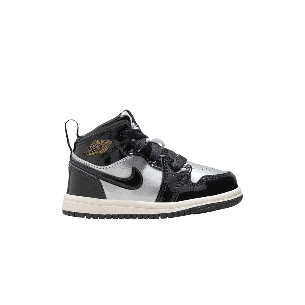 Air Jordan 1 Mid SE TD Black Metallic Silver