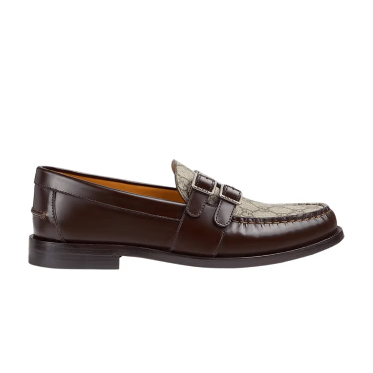 Gucci Buckle Loafer GG Monogram - Dark Brown