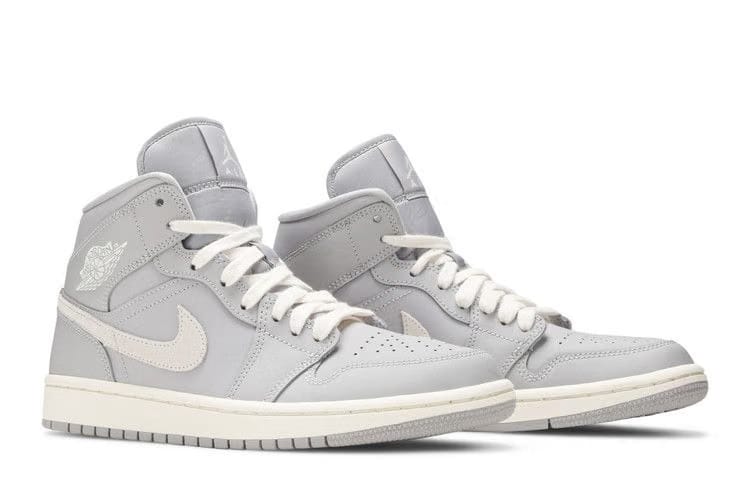 Wmns Air Jordan 1 Mid 'Grey Light Bone'