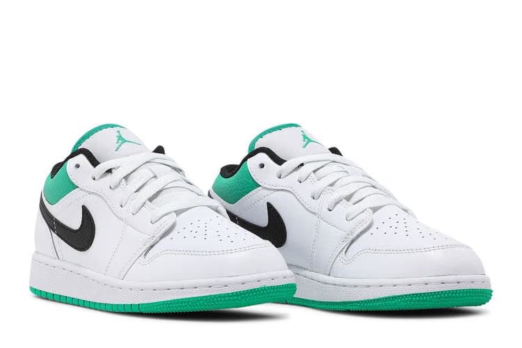 Air Jordan 1 Low GS White Lucky Green