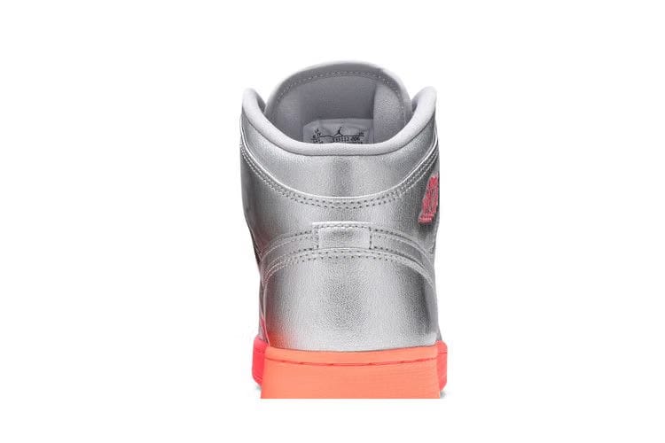 Air Jordan 1 Mid GS Metallic Silver Pink Crimson