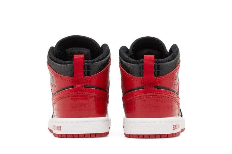 Air Jordan 1 Mid SS PS Black + Red = Bred
