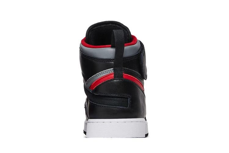 Air Jordan 1 High FlyEase GS Smoke Grey Gym Red