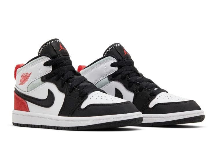 Air Jordan 1 Mid SE PS Red Black Toe