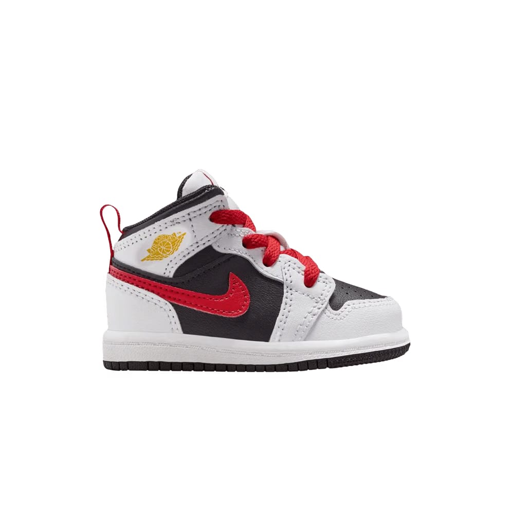 Air Jordan 1 Mid TD Black White Speed Red