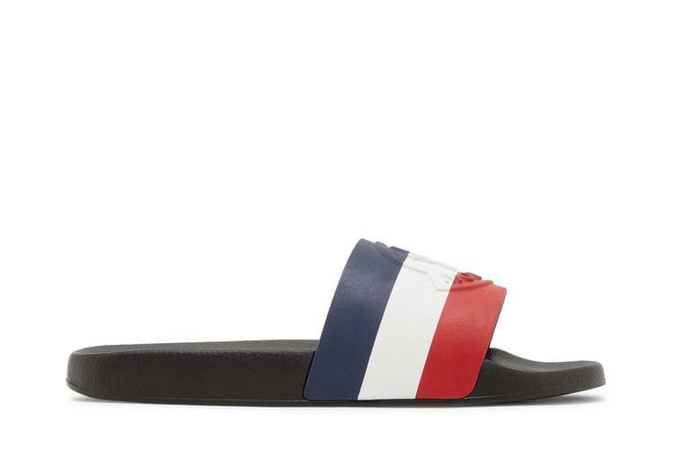 Moncler Basile Pool Slide Black Tricolour