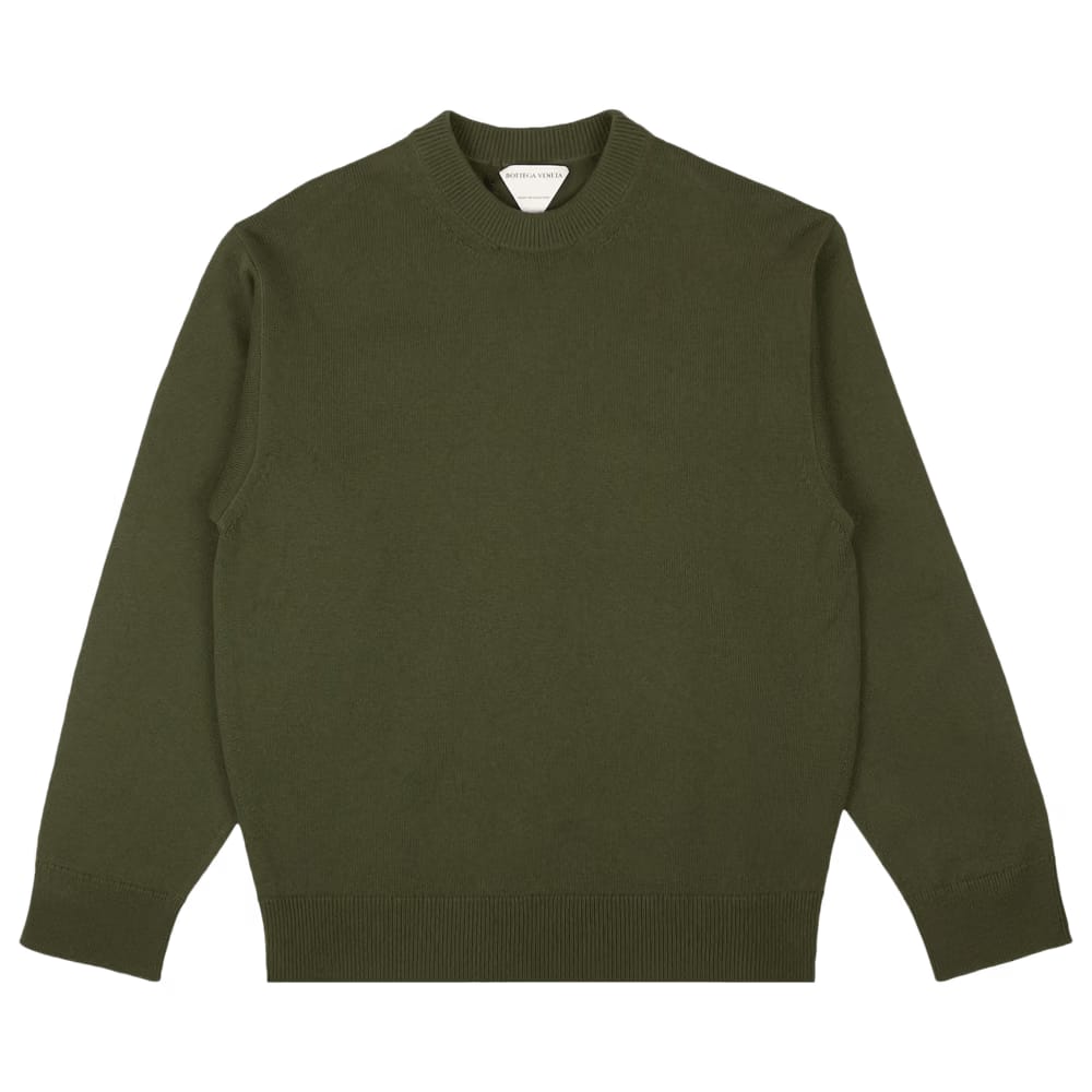 Bottega Veneta Cashmere Crewneck Pullover Sweater Green