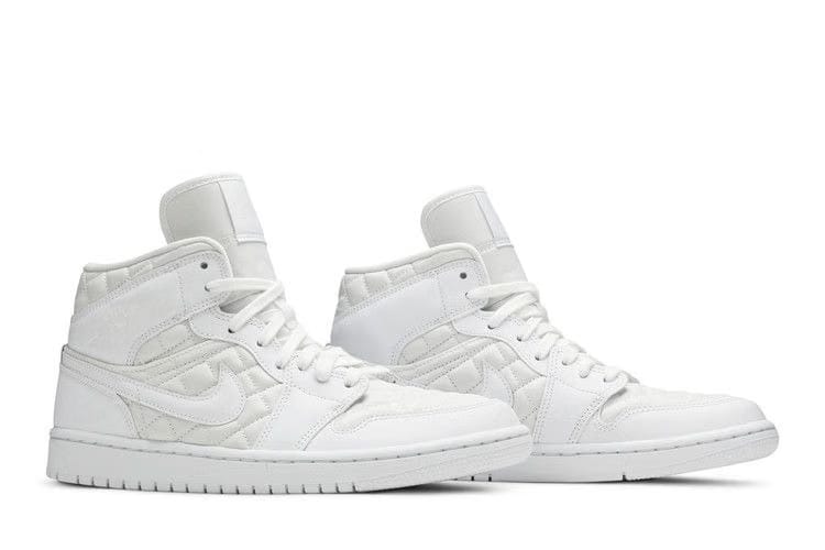 Wmns Air Jordan 1 Mid SE 'White Quilted'