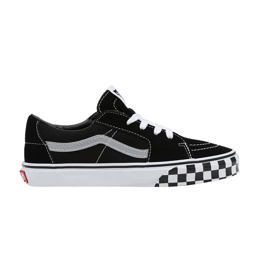 Sk8-Low Kids Reflective Sidestripe - Black Checkerboard