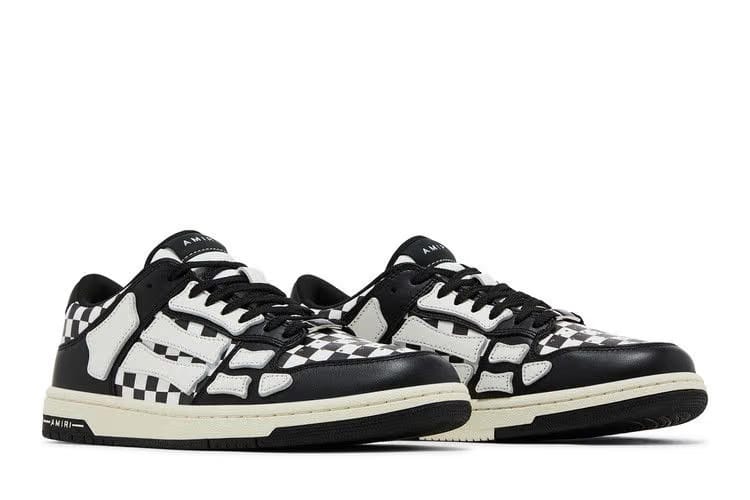 Amiri Skel Top Low Checkered - Black White