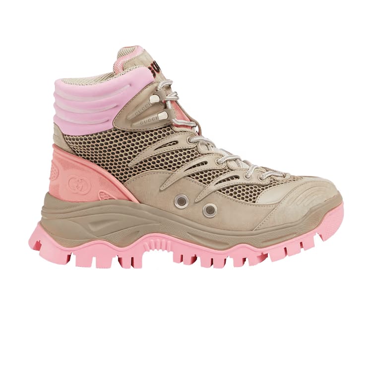 Gucci Wmns Lace Up Ankle Boot 'Beige Pink'
