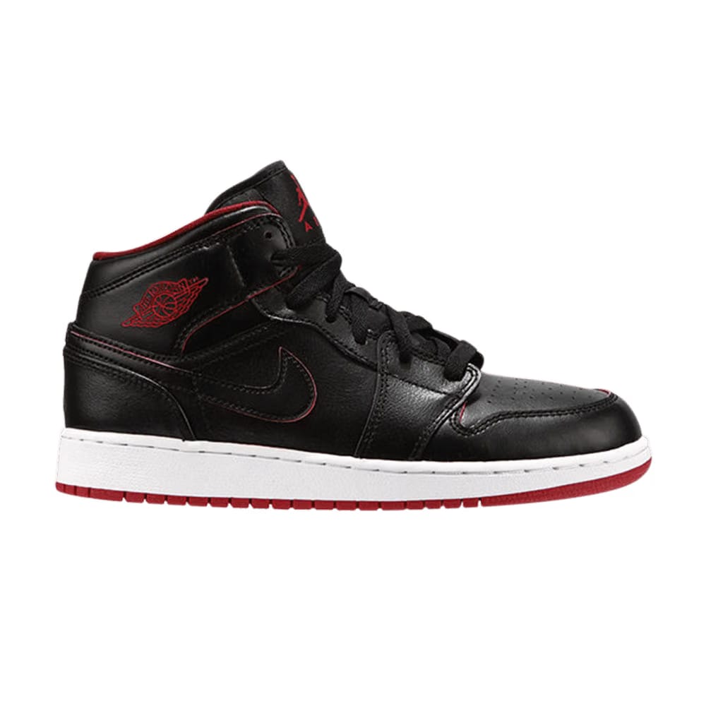 Air Jordan 1 Retro Mid GS Black Gym Red