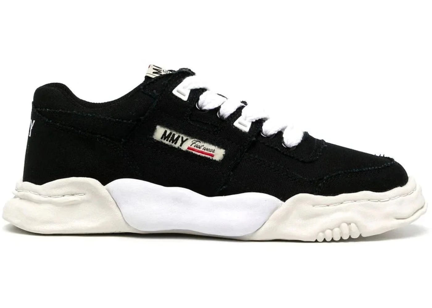 Maison Mihara Yasuhiro Parker OG Sole Cow Canvas Low Black