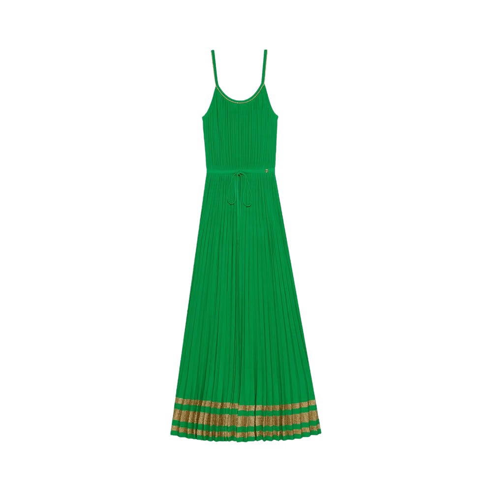 Gucci Dress With Interlocking G Green/Gold