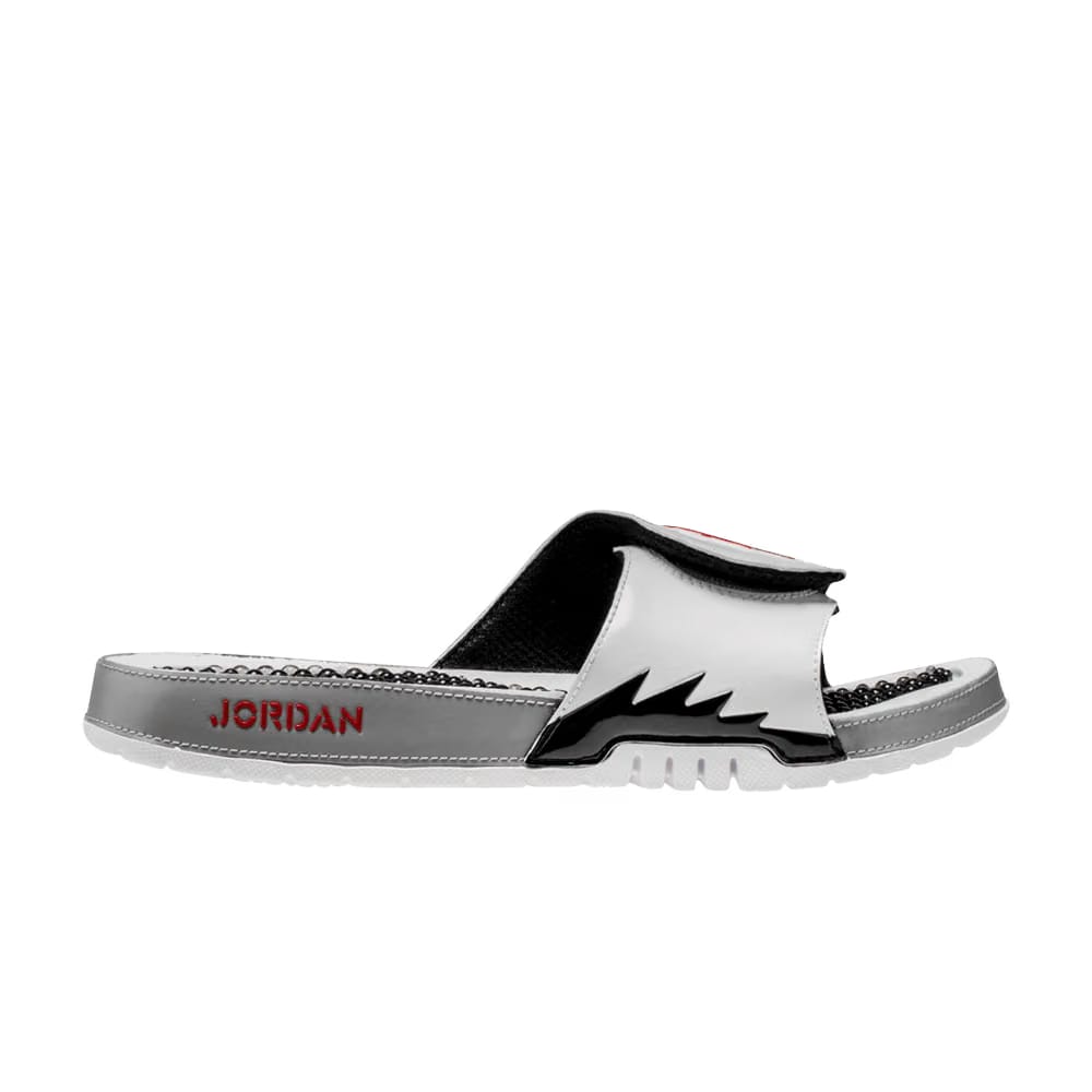 Air Jordan Hydro 5 Slide White Red Silver