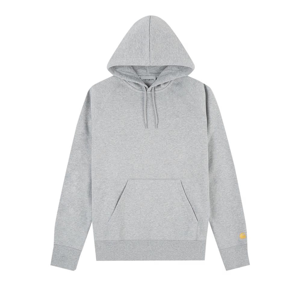 Carhartt WIP Hooded Chase Sweatshirt Heather Grey/Gold