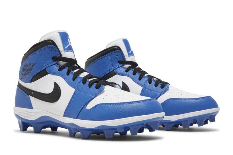 Air Jordan 1 Mid TD Cleat White Black Royal