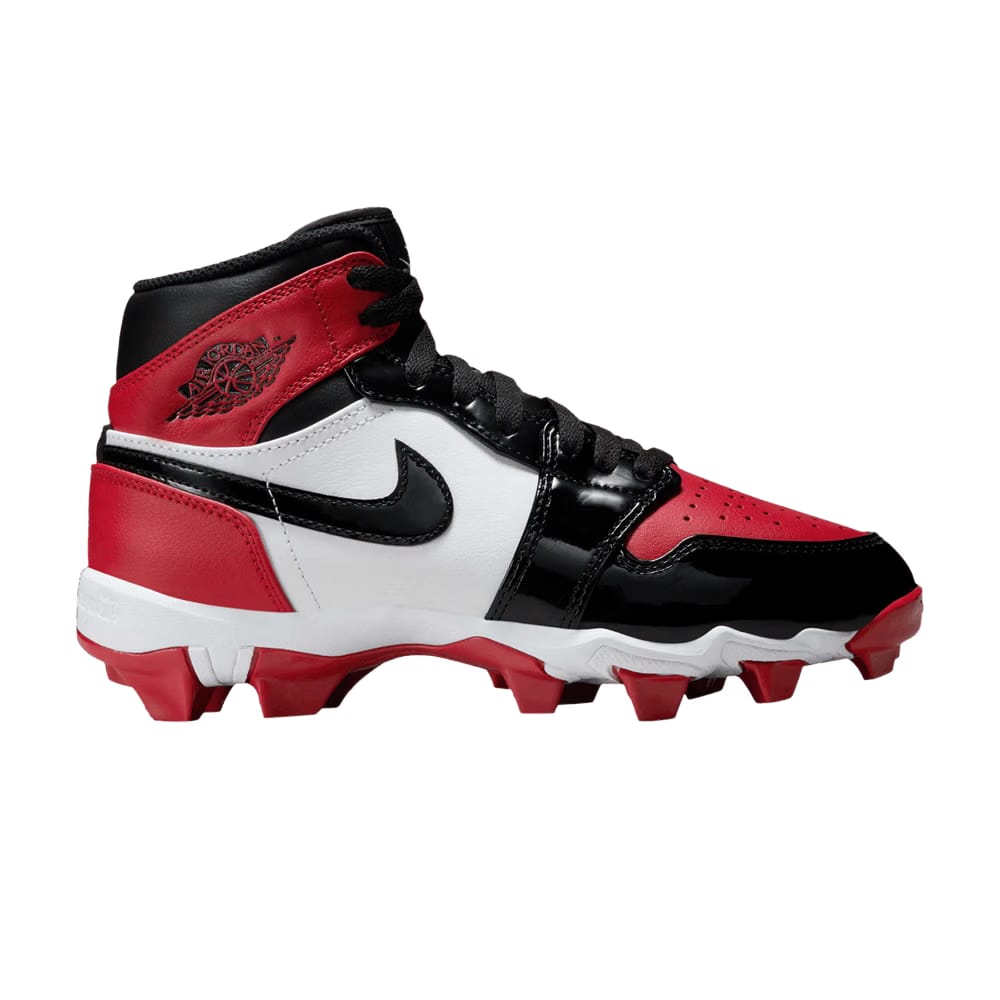 Air Jordan 1 Mid Cleat GS Bred Toe