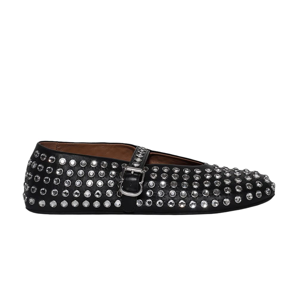 Alaïa Wmns Rhinestone Ballet Flat 'Black'