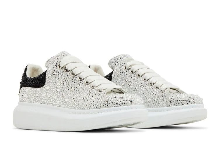 Alexander McQueen Wmns Oversized Sneaker 'White Black Crystal'