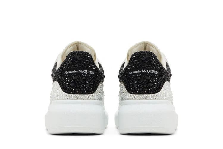 Alexander McQueen Wmns Oversized Sneaker 'White Black Crystal'