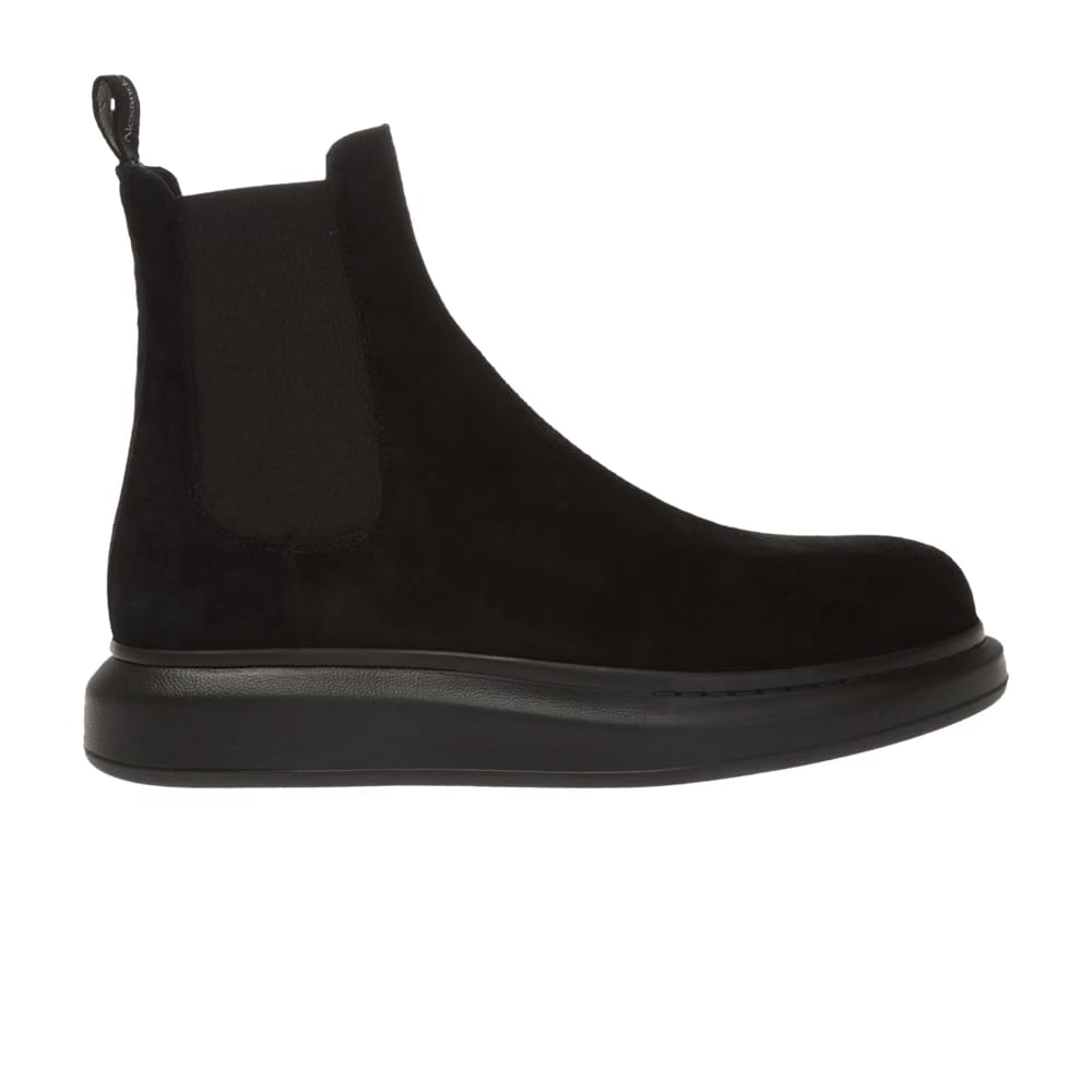 Alexander McQueen Hybrid Chelsea Boot Black Suede