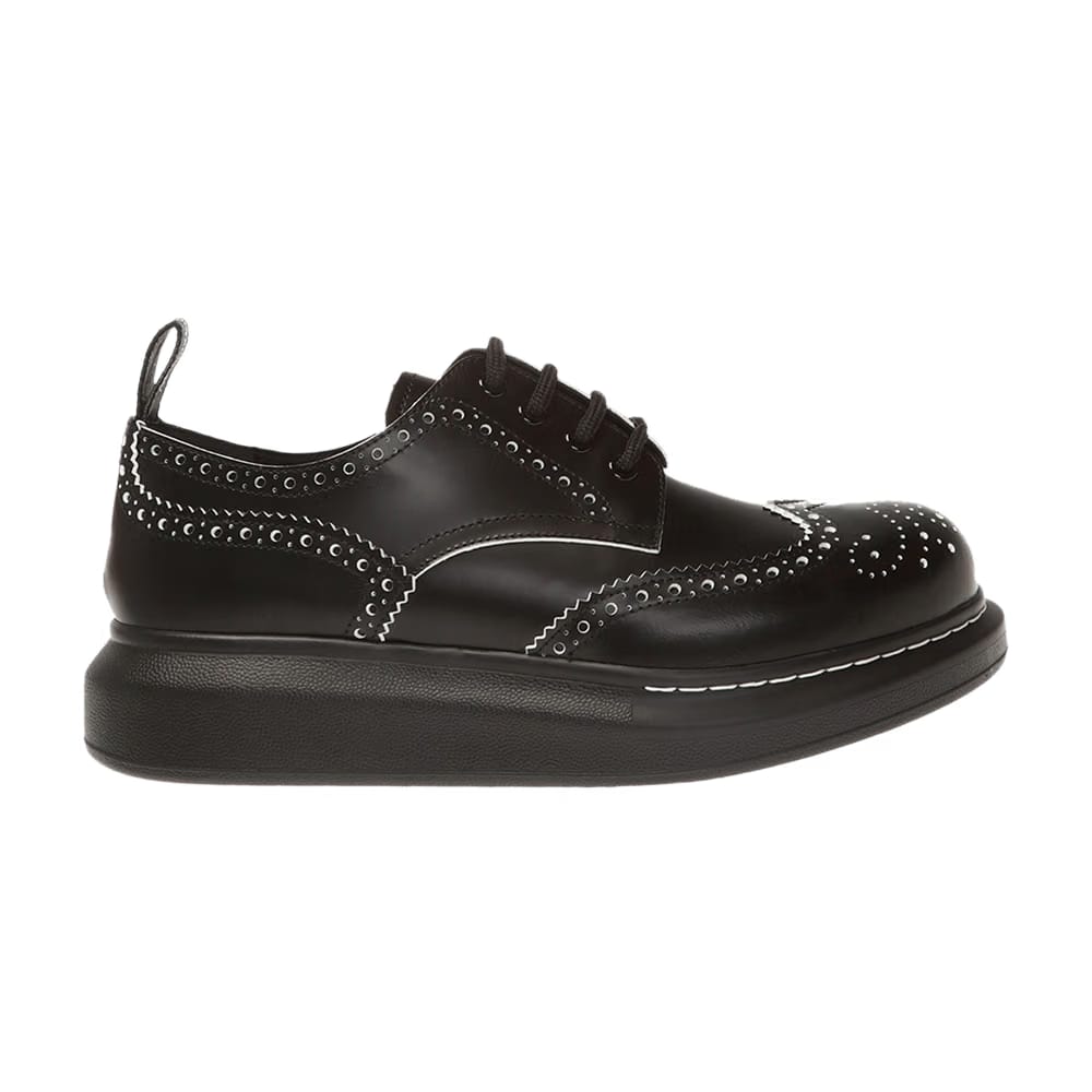 Alexander McQueen Wmns Derby Flat 'Black White'