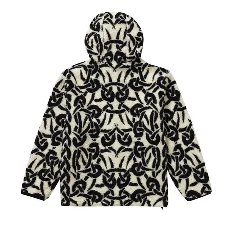 Supreme Celtic Knot Reversible WINDSTOPPER Fleece Hooded Jacket Stone