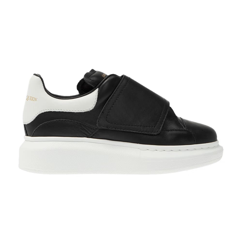 Alexander McQueen Oversized Grip-Strap Sneaker Kids Black White 2022