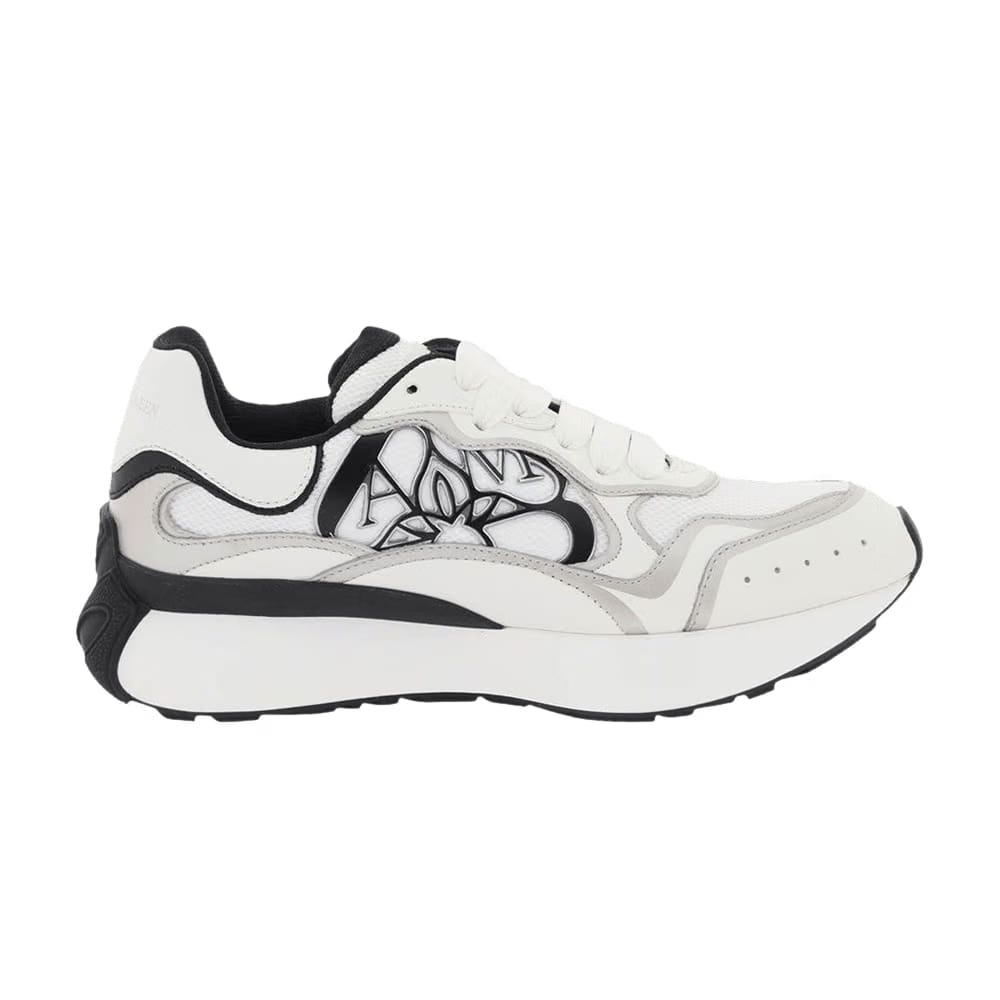 Alexander McQueen Sprint Runner White Black Silver