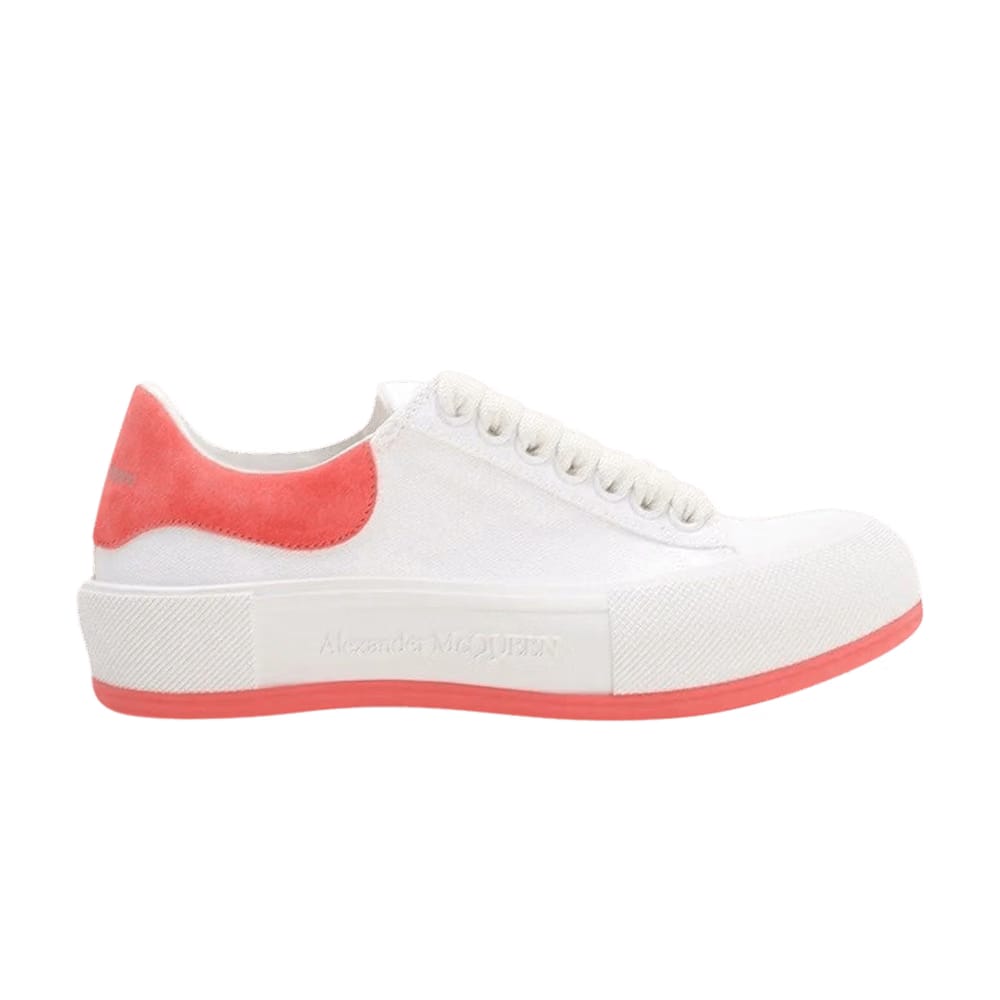 Alexander McQueen Wmns Deck Lace-Up Plimsoll 'White Coral'