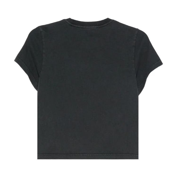 Alexander Wang Emboss Graphic Shrunken T-Shirt Washed Black