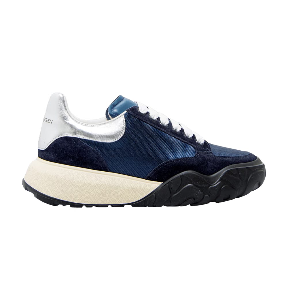 Alexander McQueen Court Trainer Navy Silver