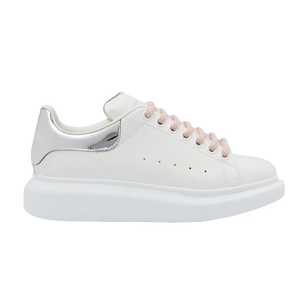 Alexander McQueen Wmns Oversized Sneaker 'White Silver Pink'