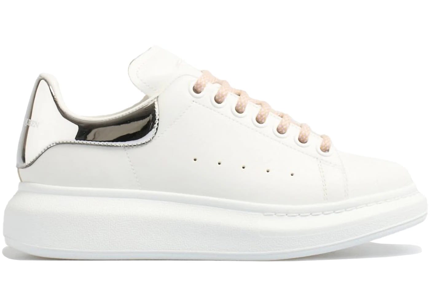 Alexander McQueen Wmns Oversized Sneaker 'White Silver Pink'