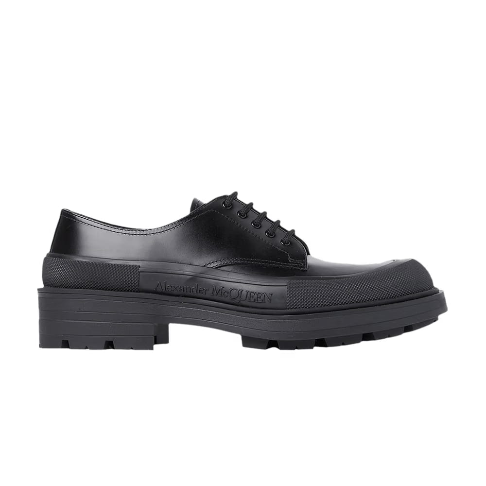 Alexander McQueen Derby Flat Black