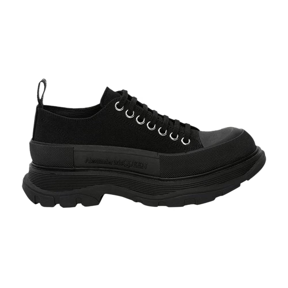 Alexander McQueen Wmns Tread Slick Lace Up 'Triple Black' 2023