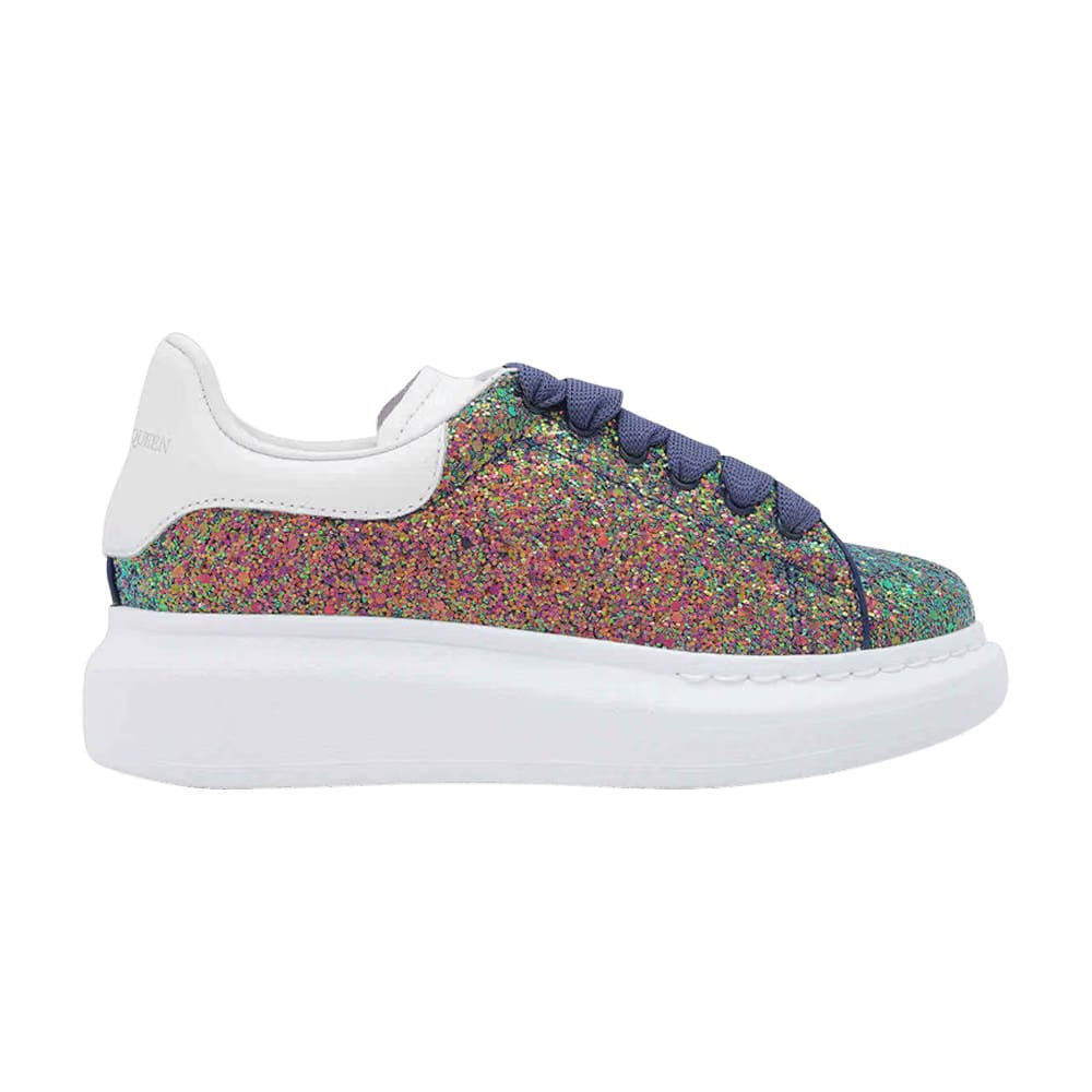 Alexander McQueen Oversized Sneaker Kids Grey Petrol Glitter