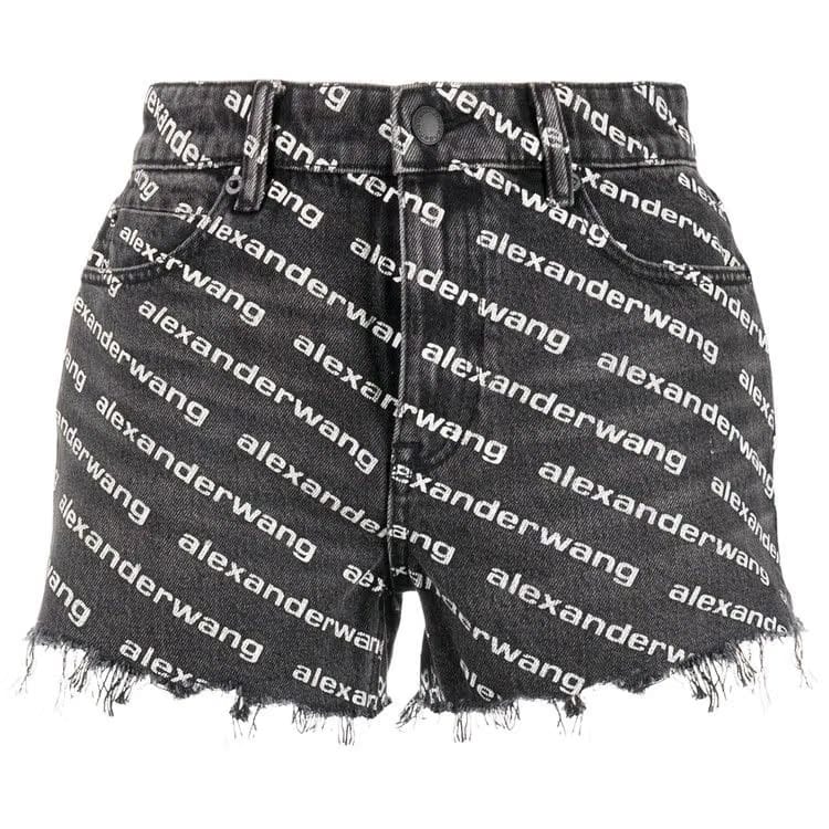 Alexander Wang Bite Shorts Grey Aged/White