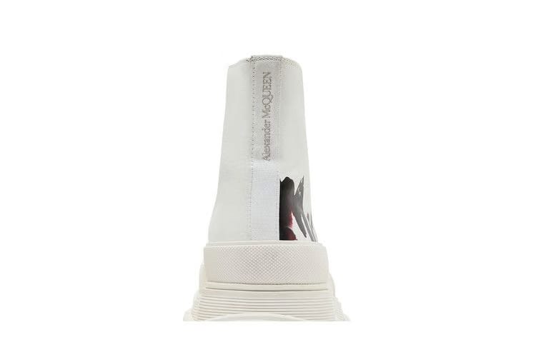 Alexander McQueen Tread Slick Boot Graffiti Logo - White Multi-Color