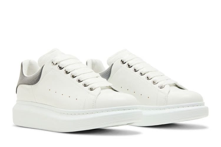 Alexander McQueen Wmns Oversized Sneaker 'White Grey Snakeskin'