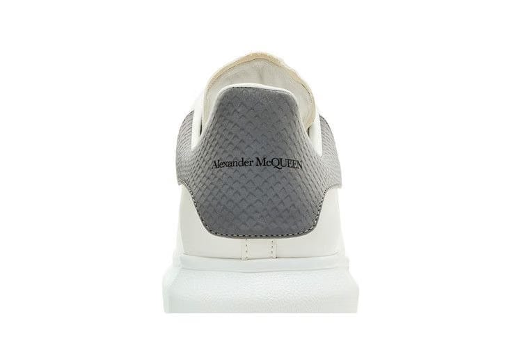 Alexander McQueen Wmns Oversized Sneaker 'White Grey Snakeskin'
